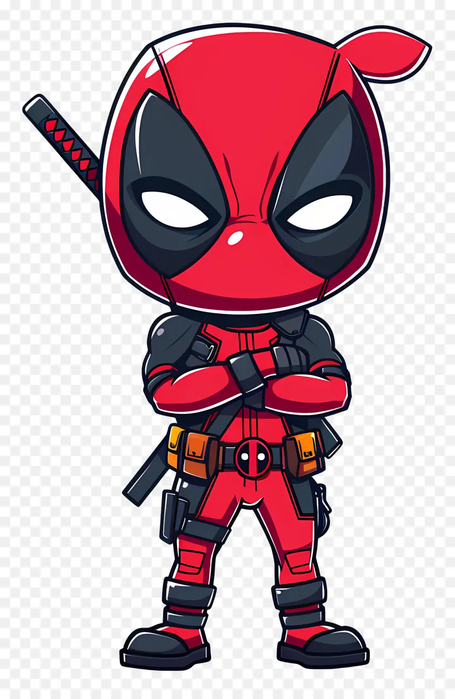 Deadpool Fofo，Super Herói Vermelho PNG