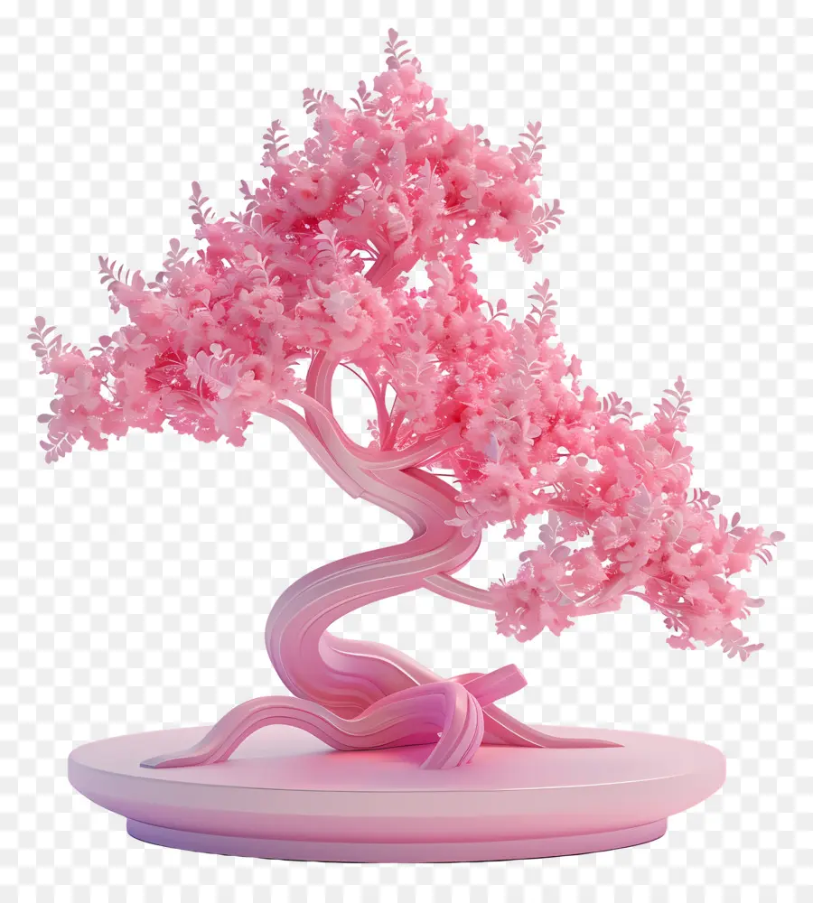 árvore Bonsai Rosa，Árvore Bonsai Rosa PNG