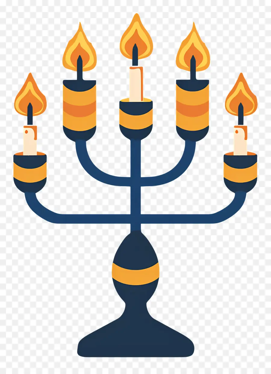 Menorá De Hanukkah，Candelabro PNG