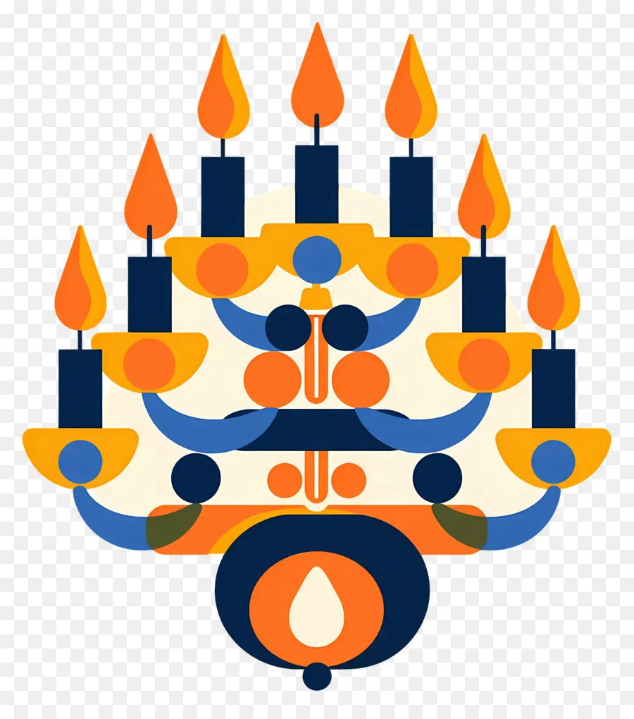 Menorá De Hanukkah，Castiçal PNG