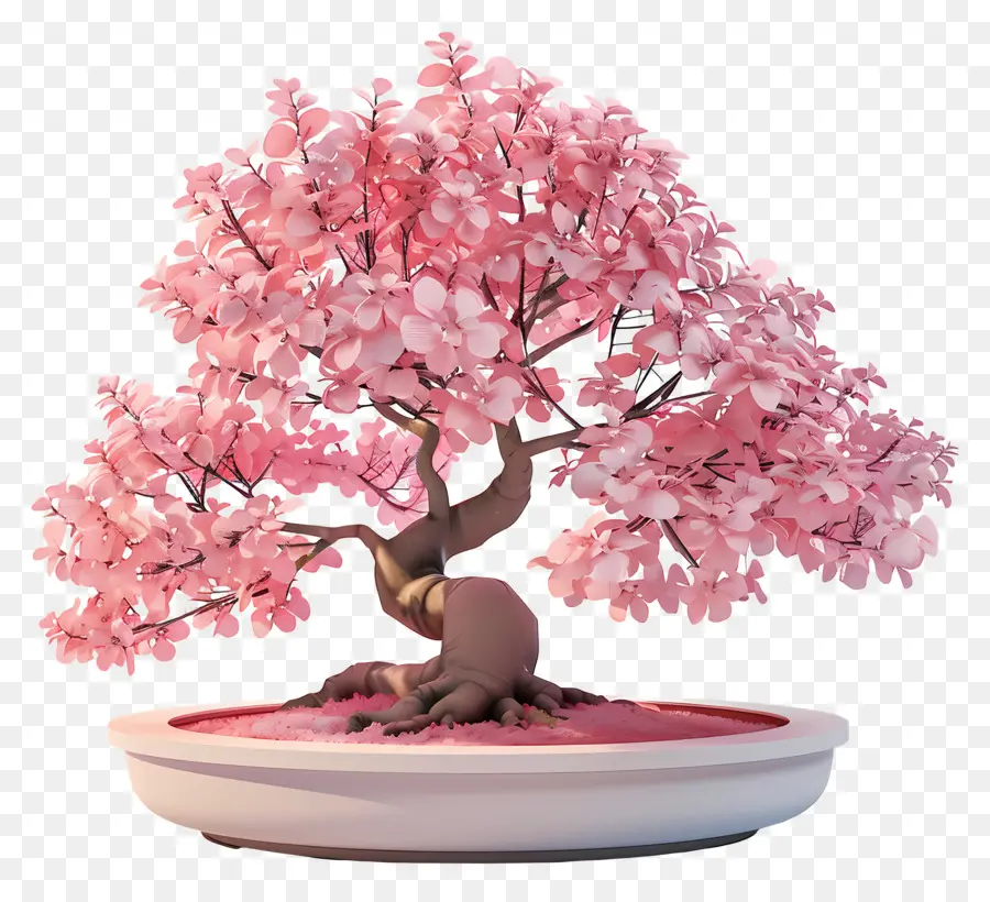 árvore Bonsai Rosa，Árvore Bonsai Rosa PNG