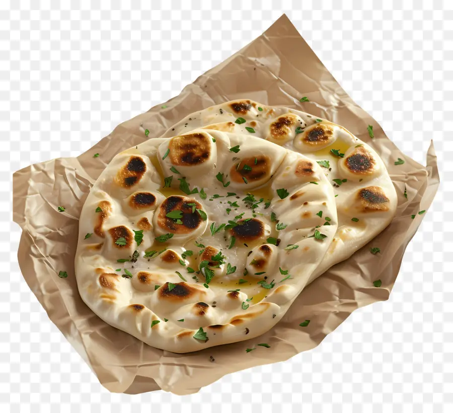 Pão Naan，Pão Achatado PNG