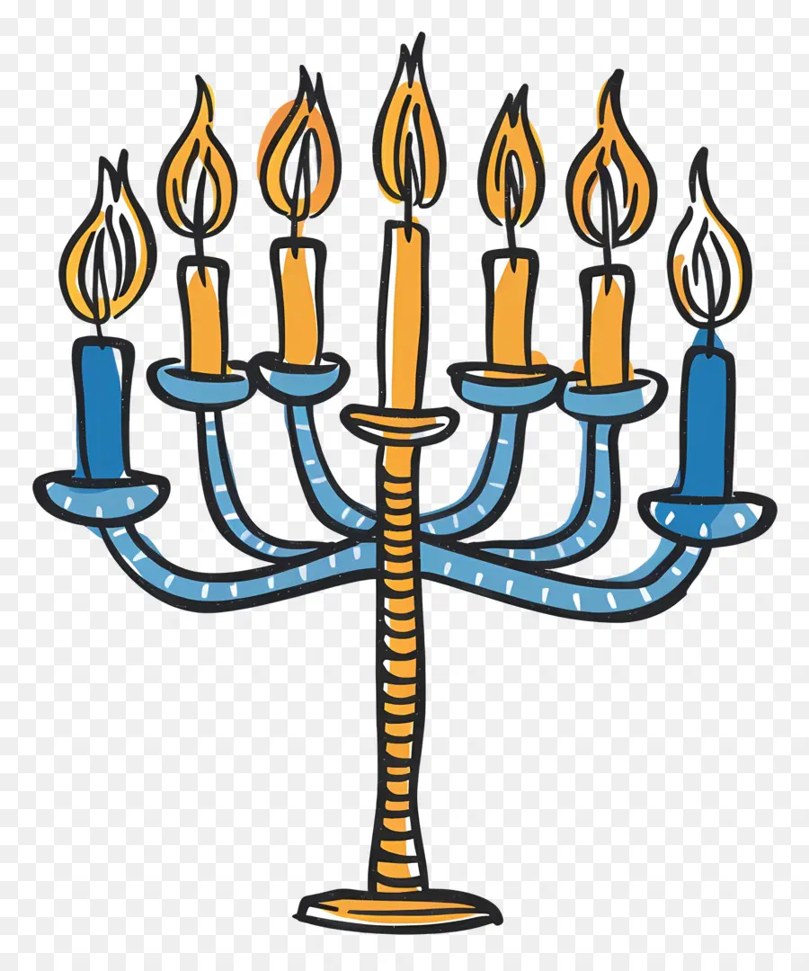 Menorá De Hanukkah，Menorá PNG