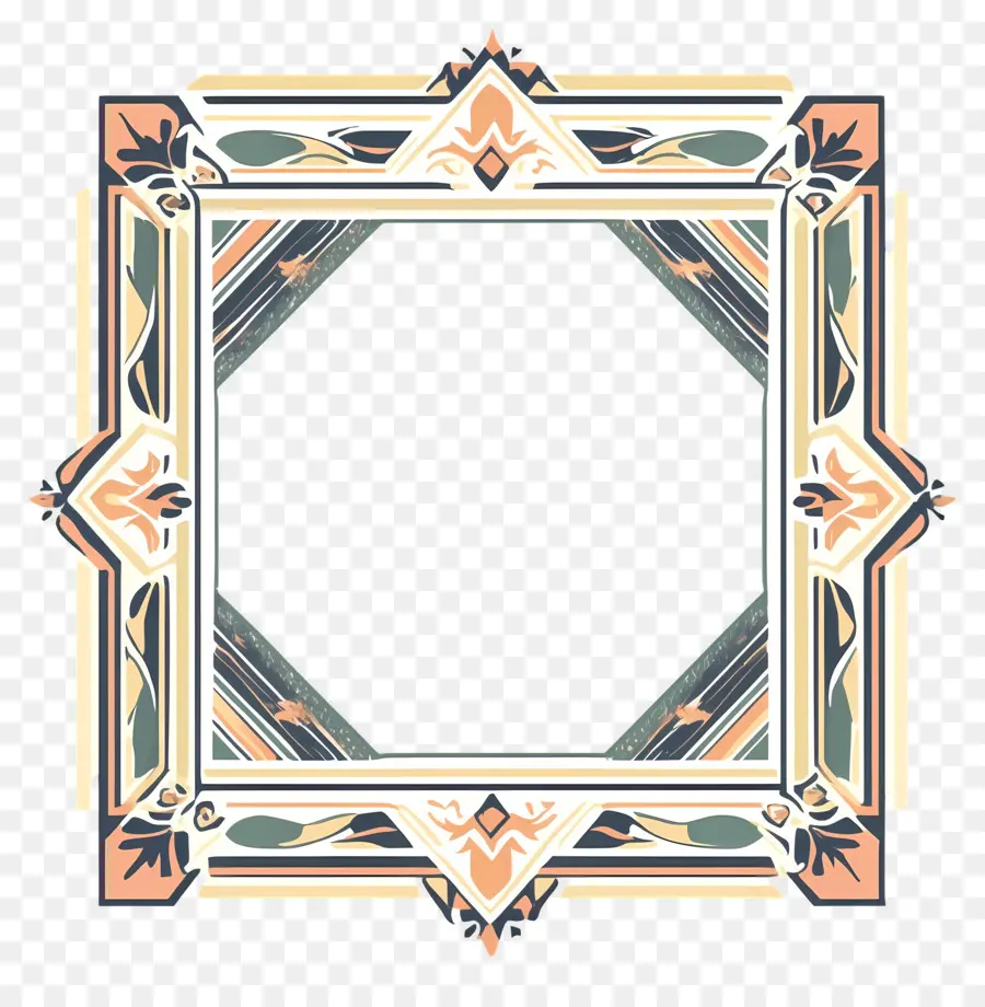 Moldura Quadrada Simples，Moldura Decorativa PNG