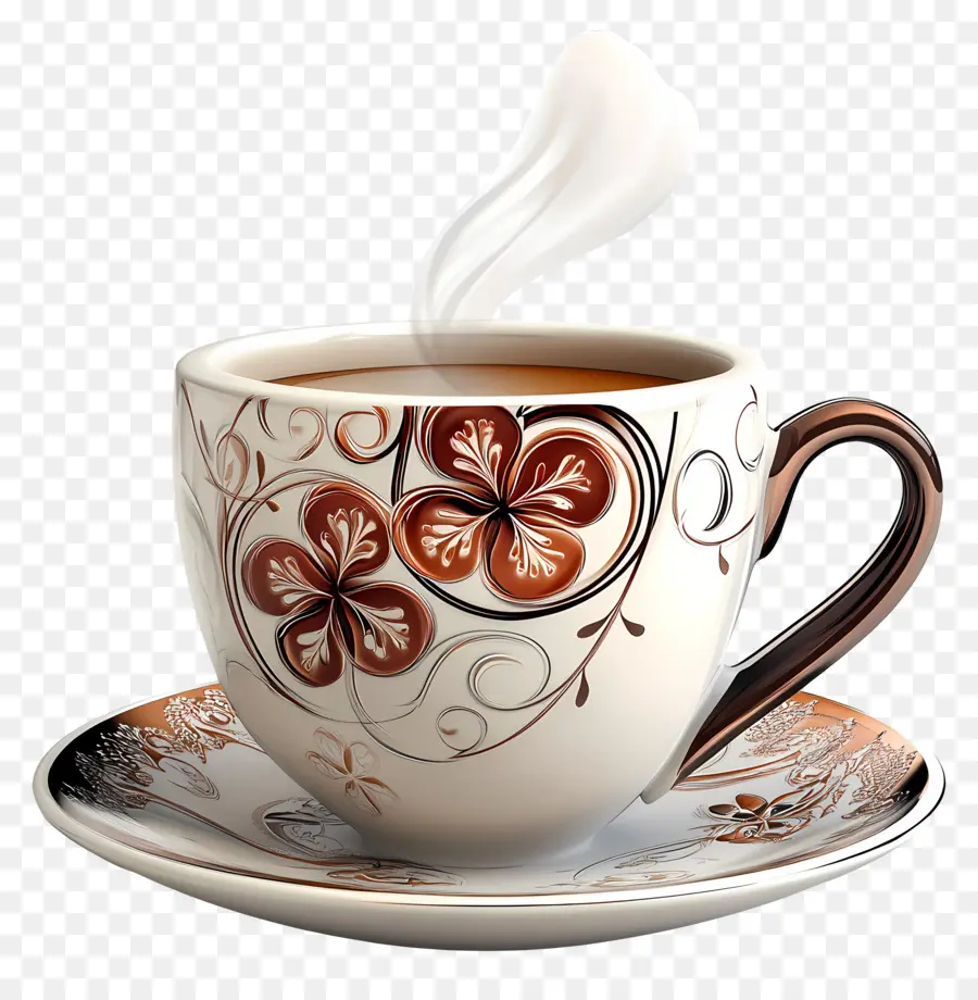 Café Animado，Copo Decorativo PNG