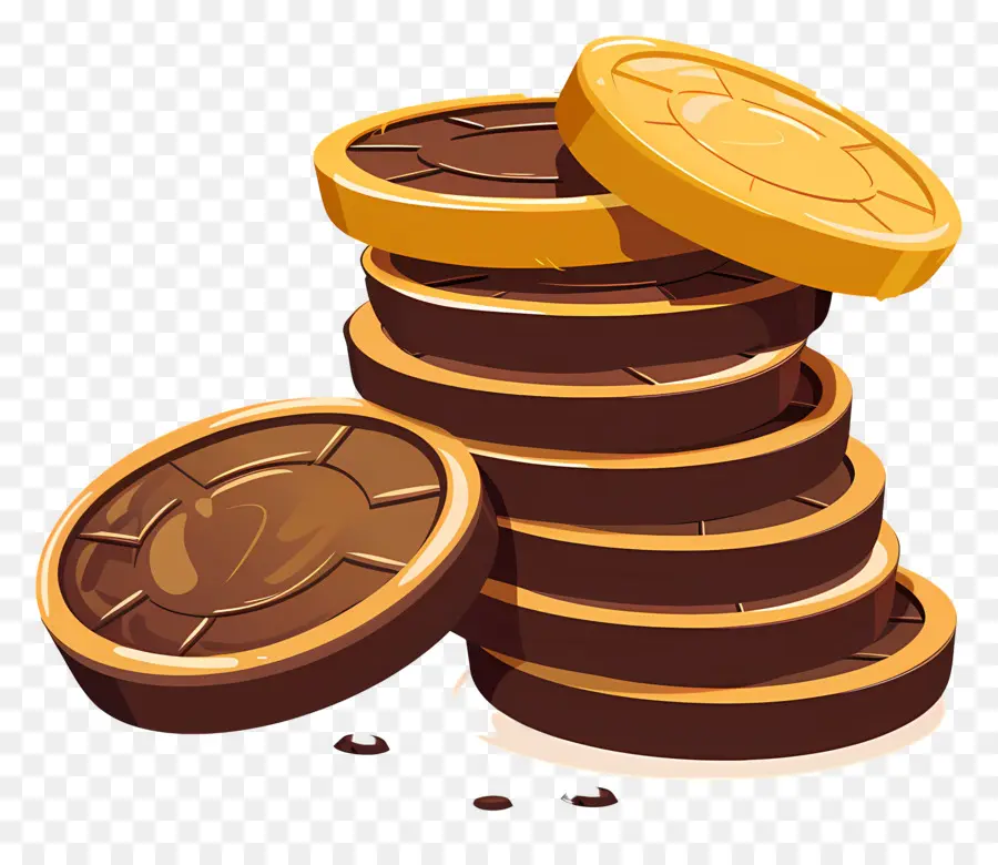 Moedas De Chocolate，Doces PNG