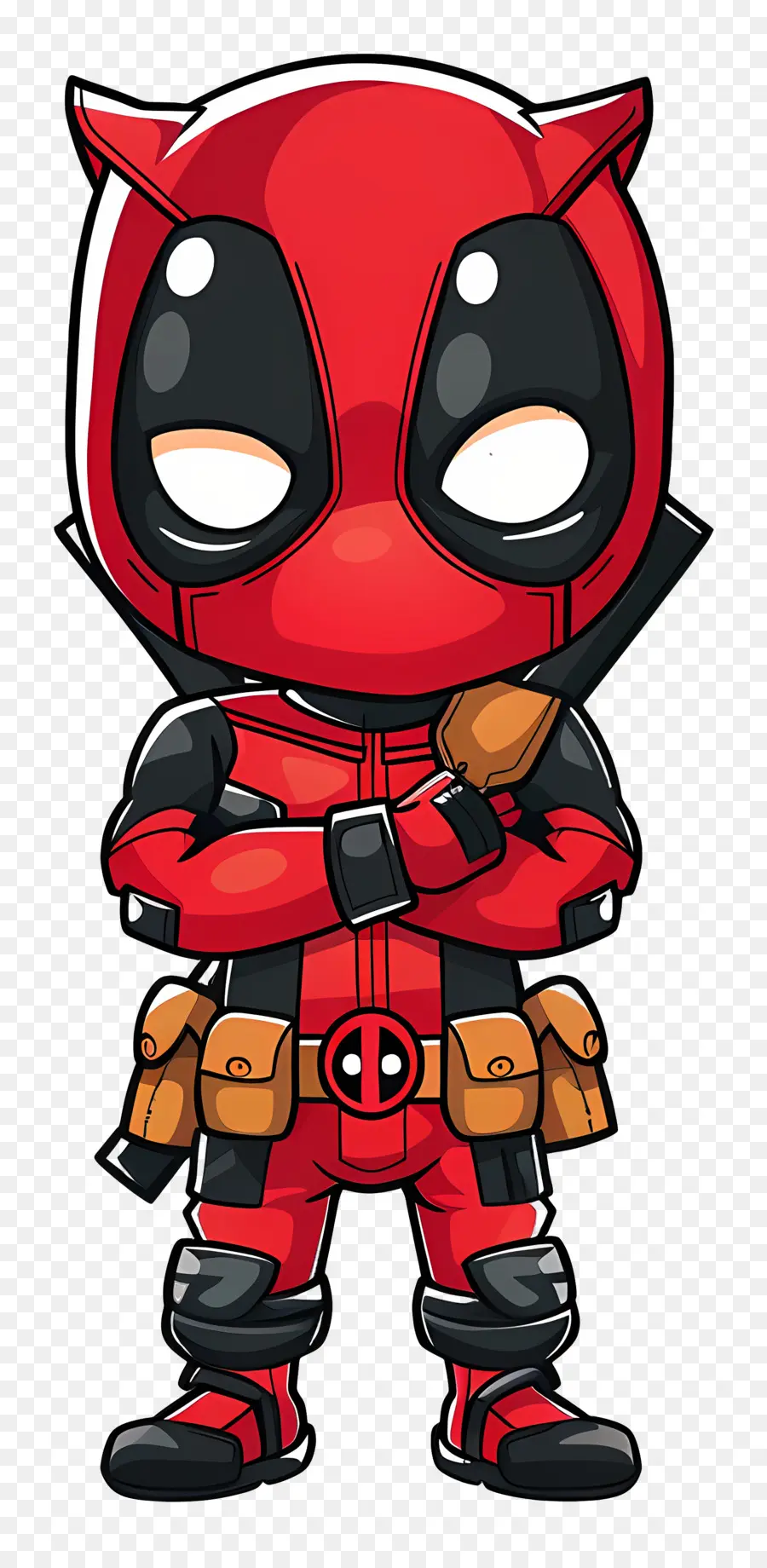 Deadpool Fofo，Super Herói Vermelho PNG