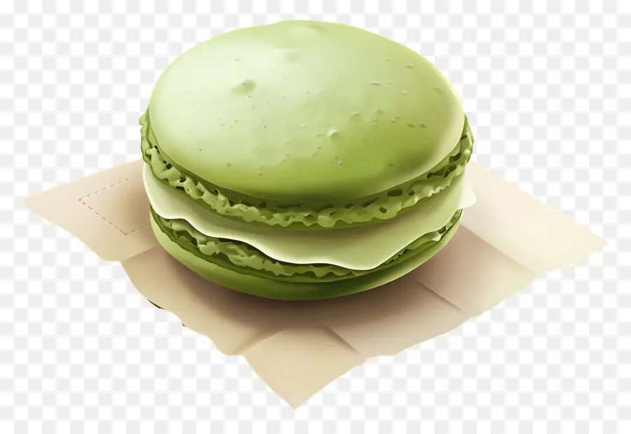 Macaron Matchá，Macaron Verde PNG