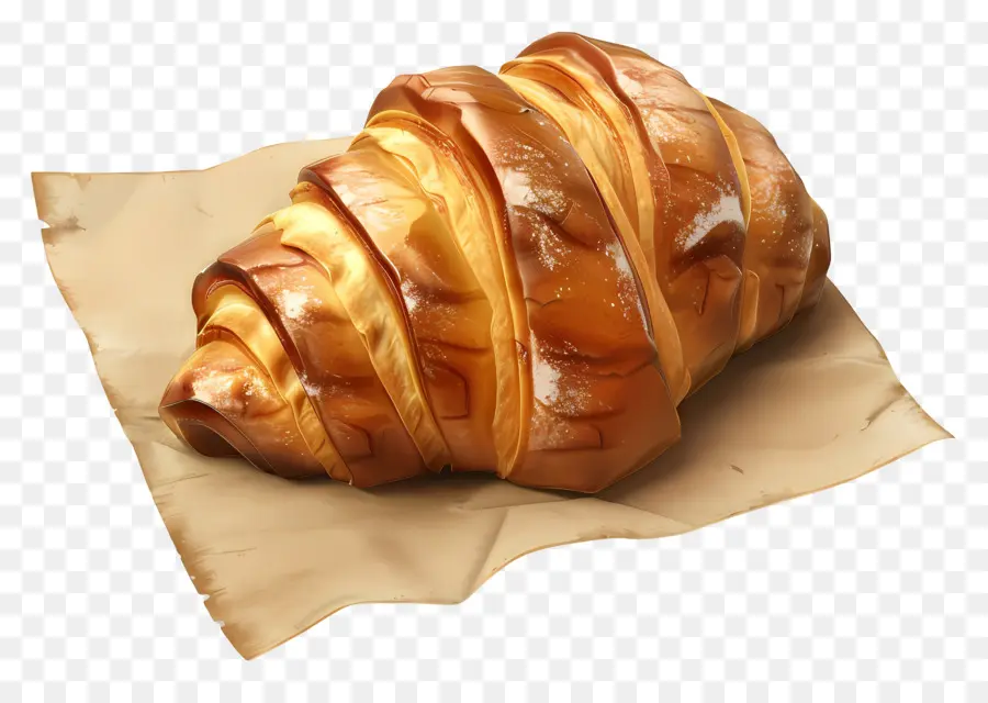 Pão Brioche，Croissant PNG