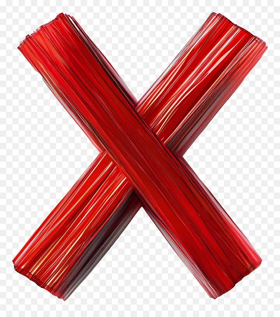 X Vermelho，Cruzar PNG