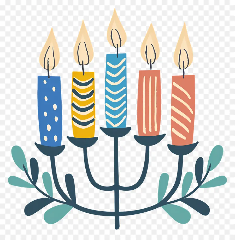 Menorá De Hanukkah，Velas PNG