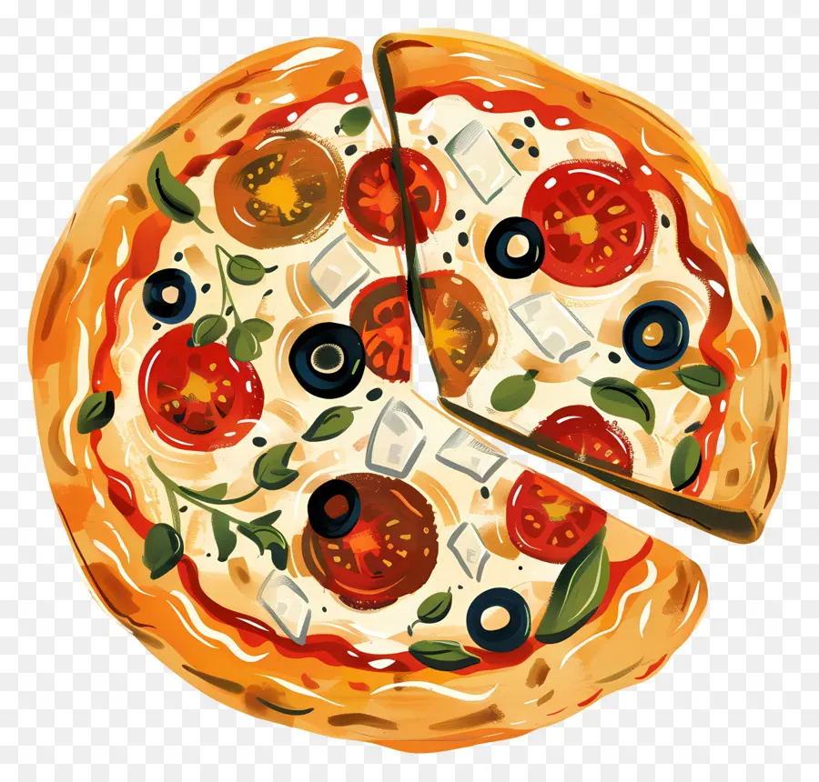 Pizza Grega，Pizza PNG