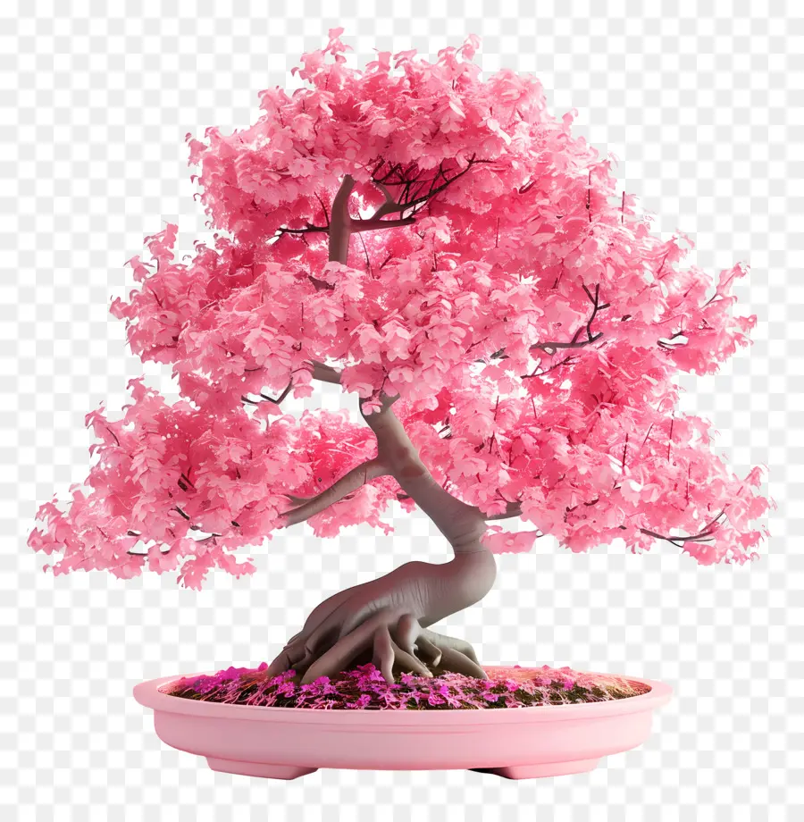 árvore Bonsai Rosa，Árvore Bonsai Rosa PNG