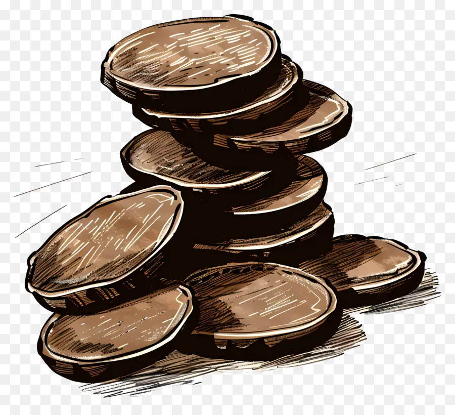 Moedas De Chocolate，Moedas PNG