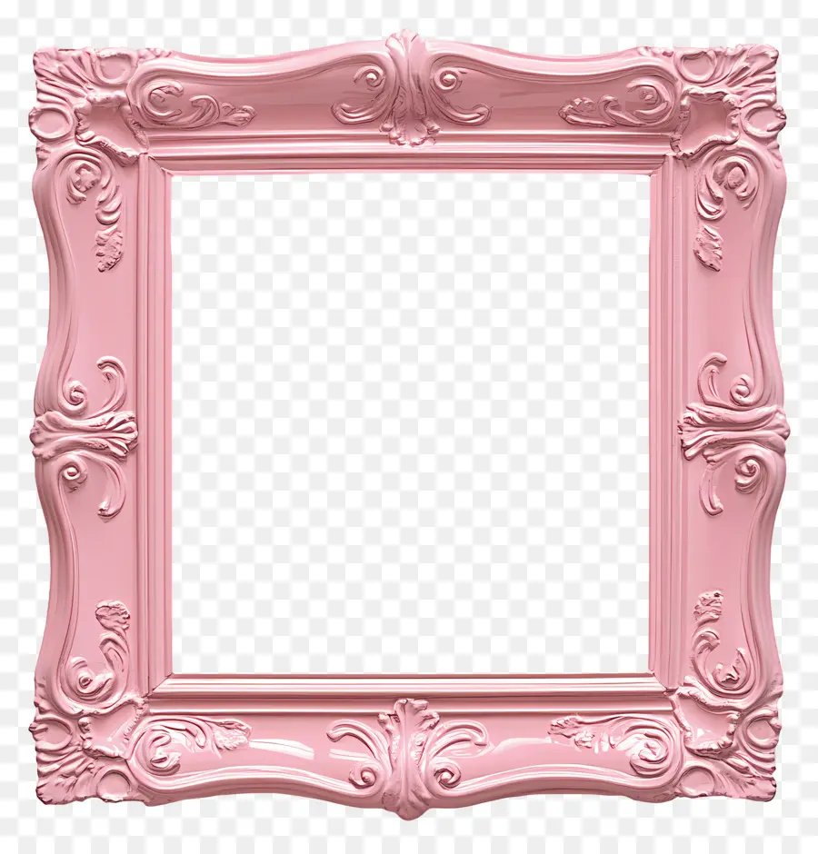 Moldura Simples Rosa，Quadro PNG