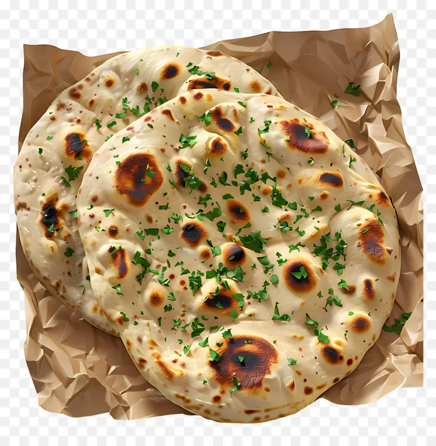 Pão Naan，Pão Achatado PNG