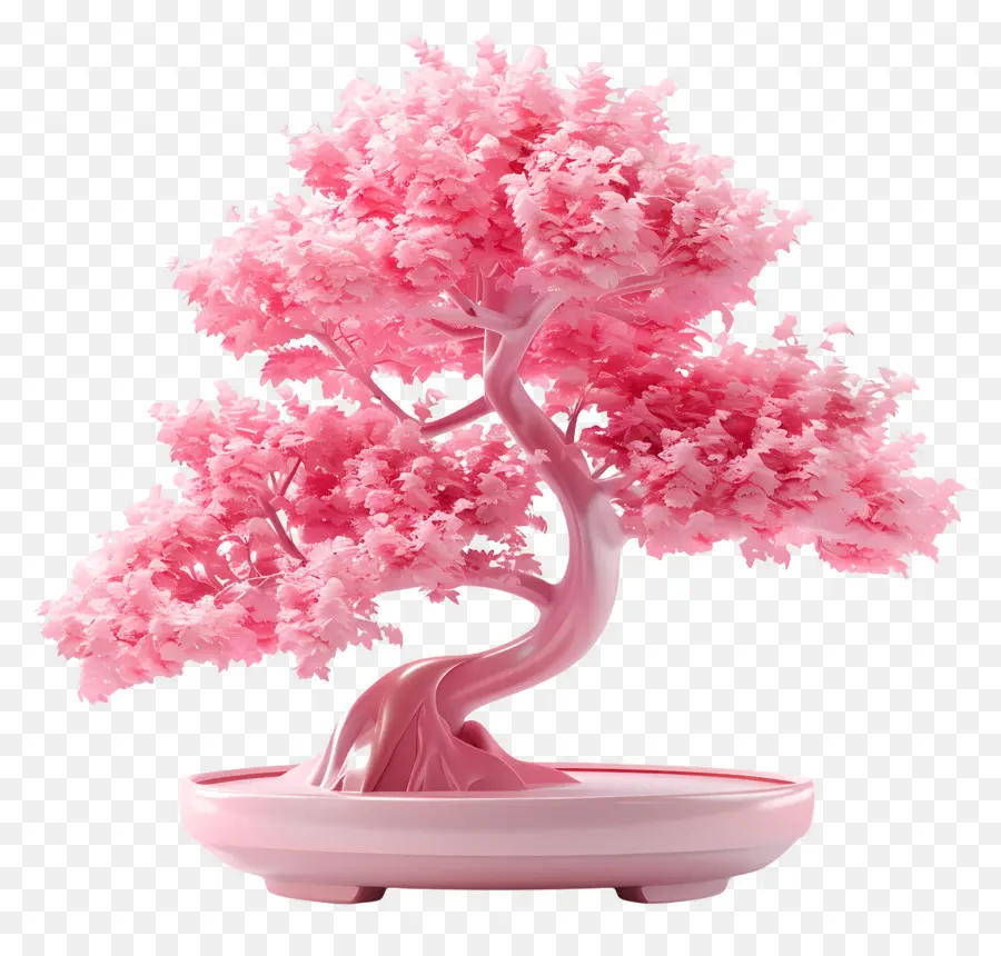 árvore Bonsai Rosa，Árvore De Flor De Cerejeira PNG