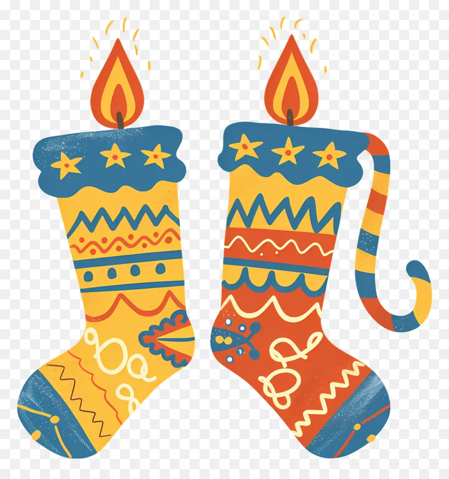 Meias De Hanukkah，Meias Decorativas PNG