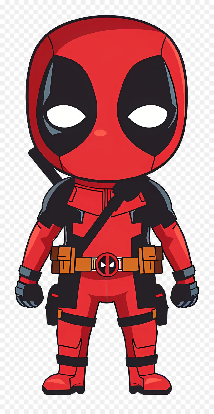 Deadpool Fofo，Super Herói Vermelho PNG