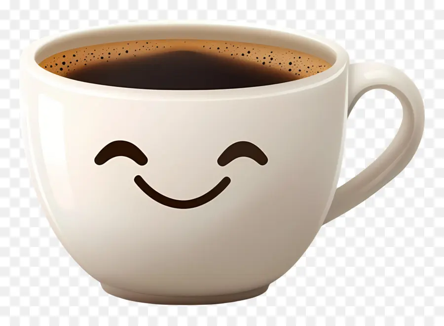 Café Animado，Copa Sorridente PNG