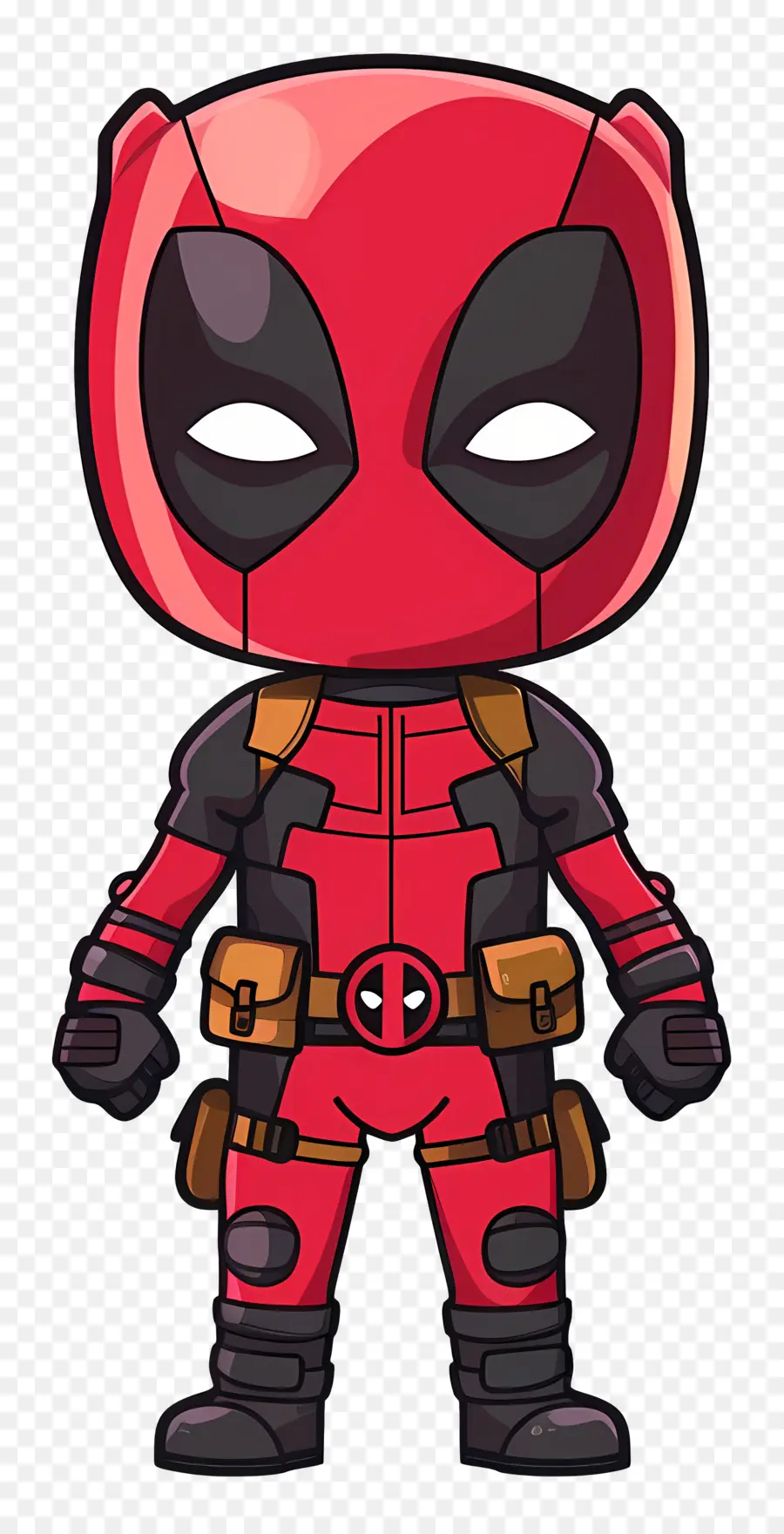 Deadpool Fofo，Super Herói Vermelho PNG