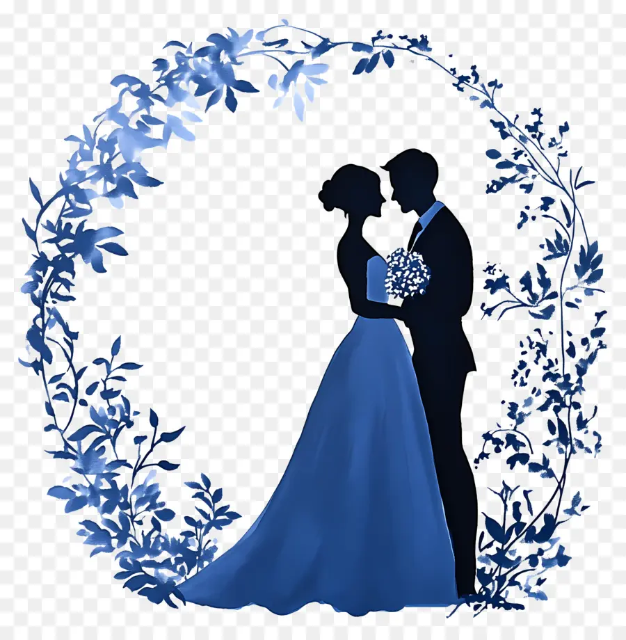 Silhueta De Casamento，Casal Silhueta PNG