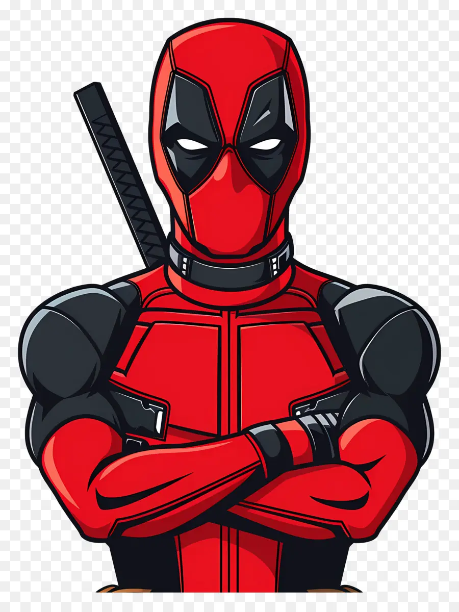 Deadpool Animado，Máscara De Super Herói PNG