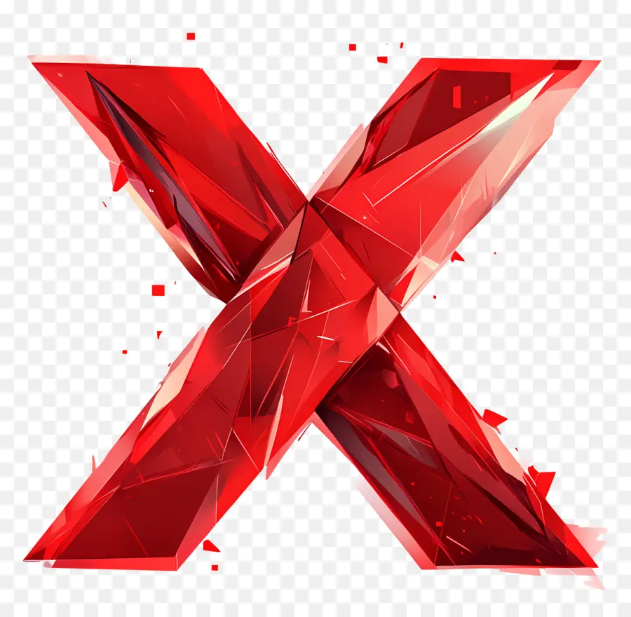 X Vermelho，Cruzar PNG