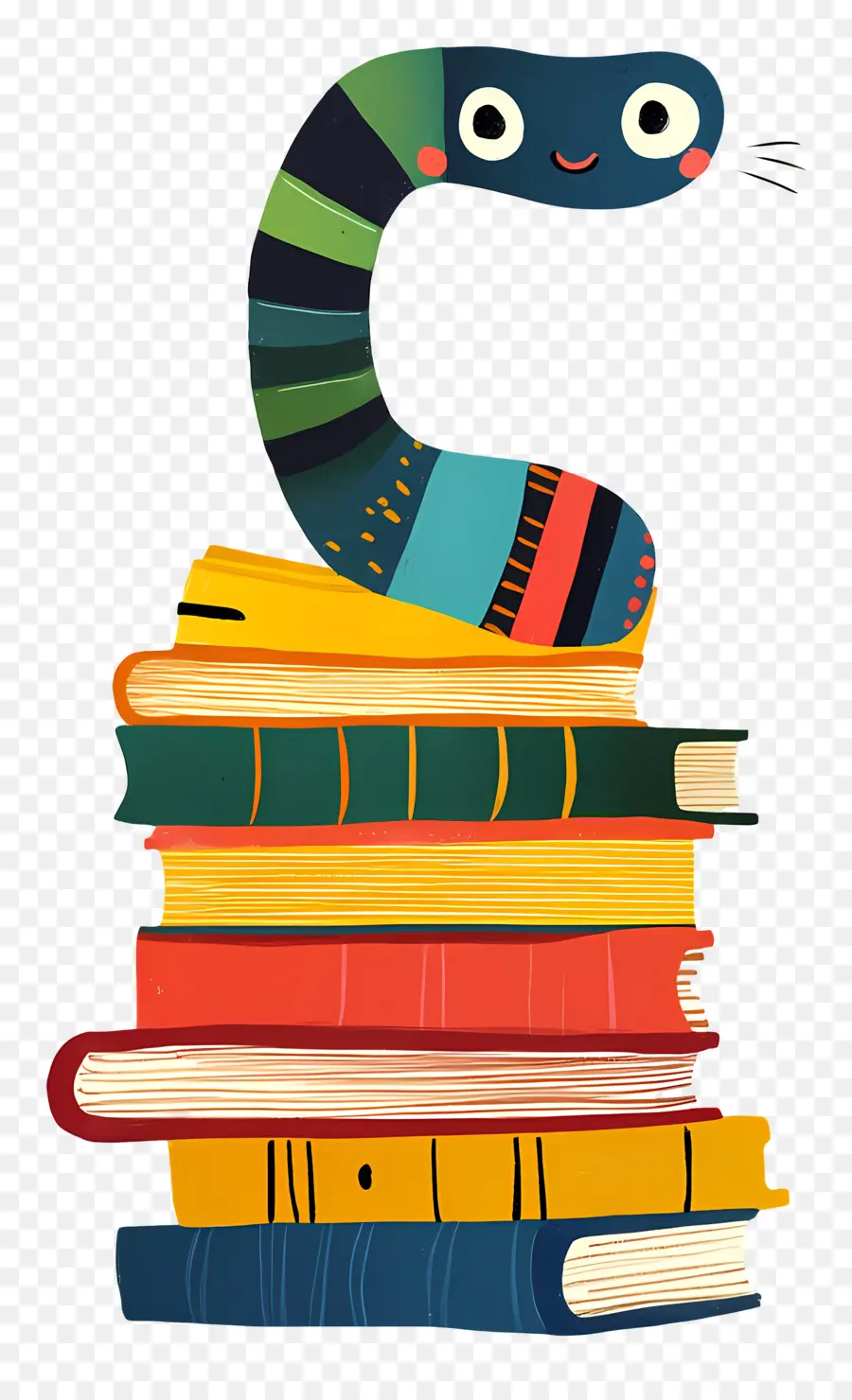 Verme De Livro，Verme Colorido Em Livros PNG