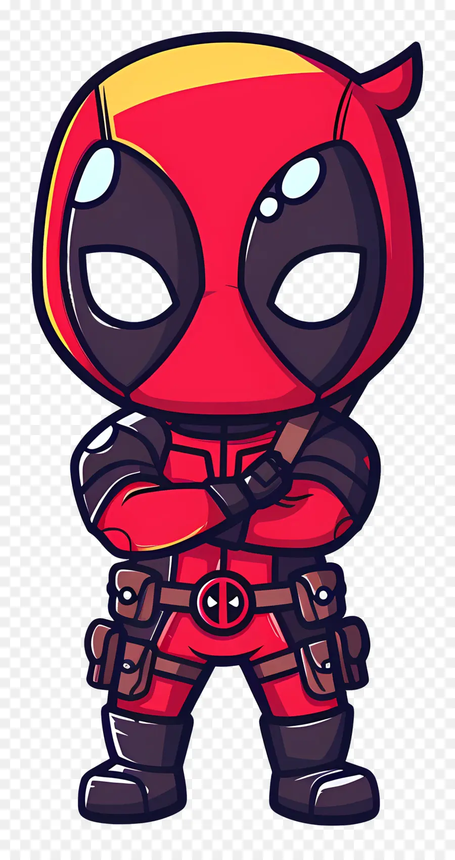 Deadpool Fofo，Super Herói Vermelho PNG