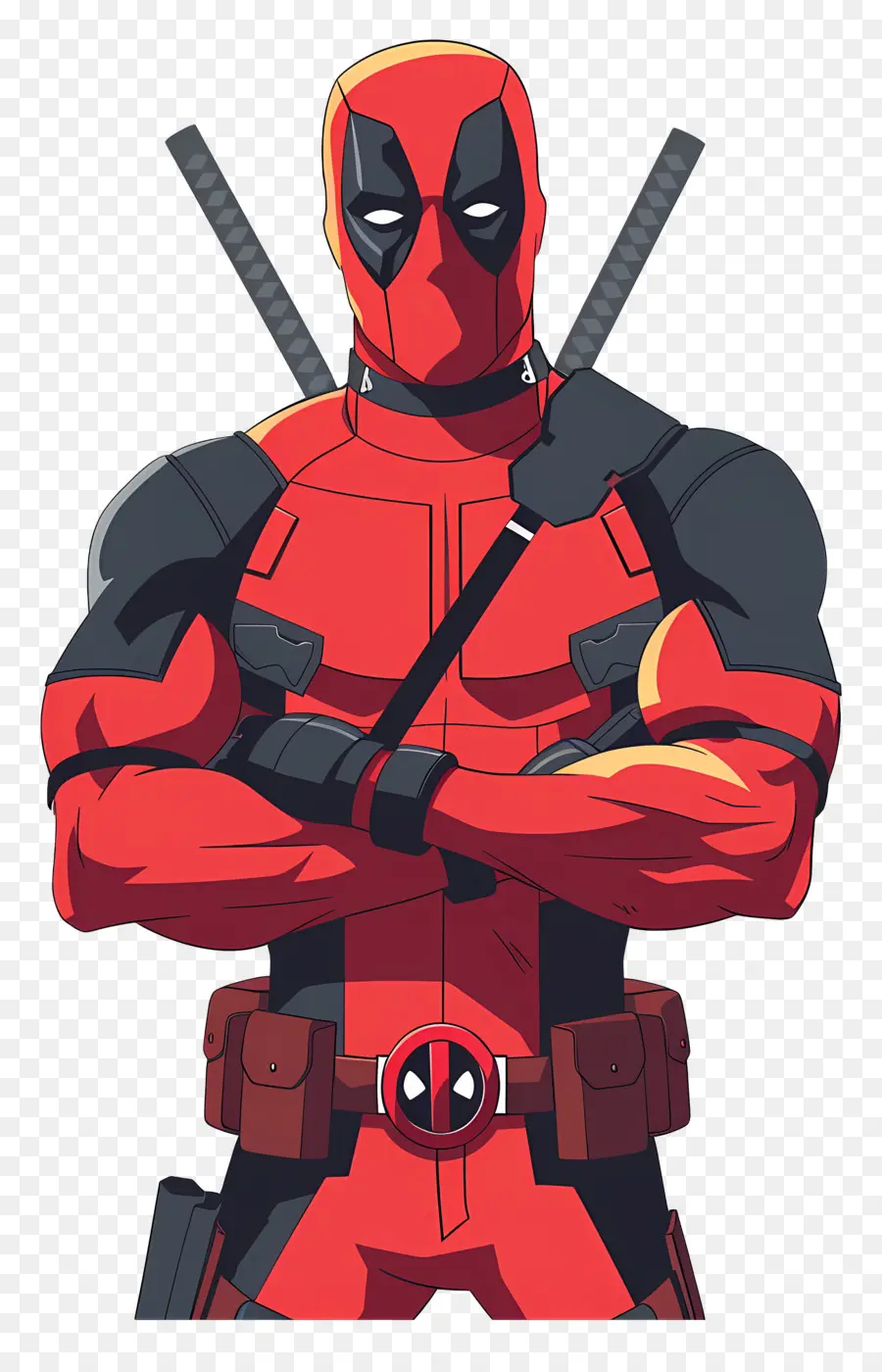 Deadpool Animado，Super Herói Em Terno Laranja PNG