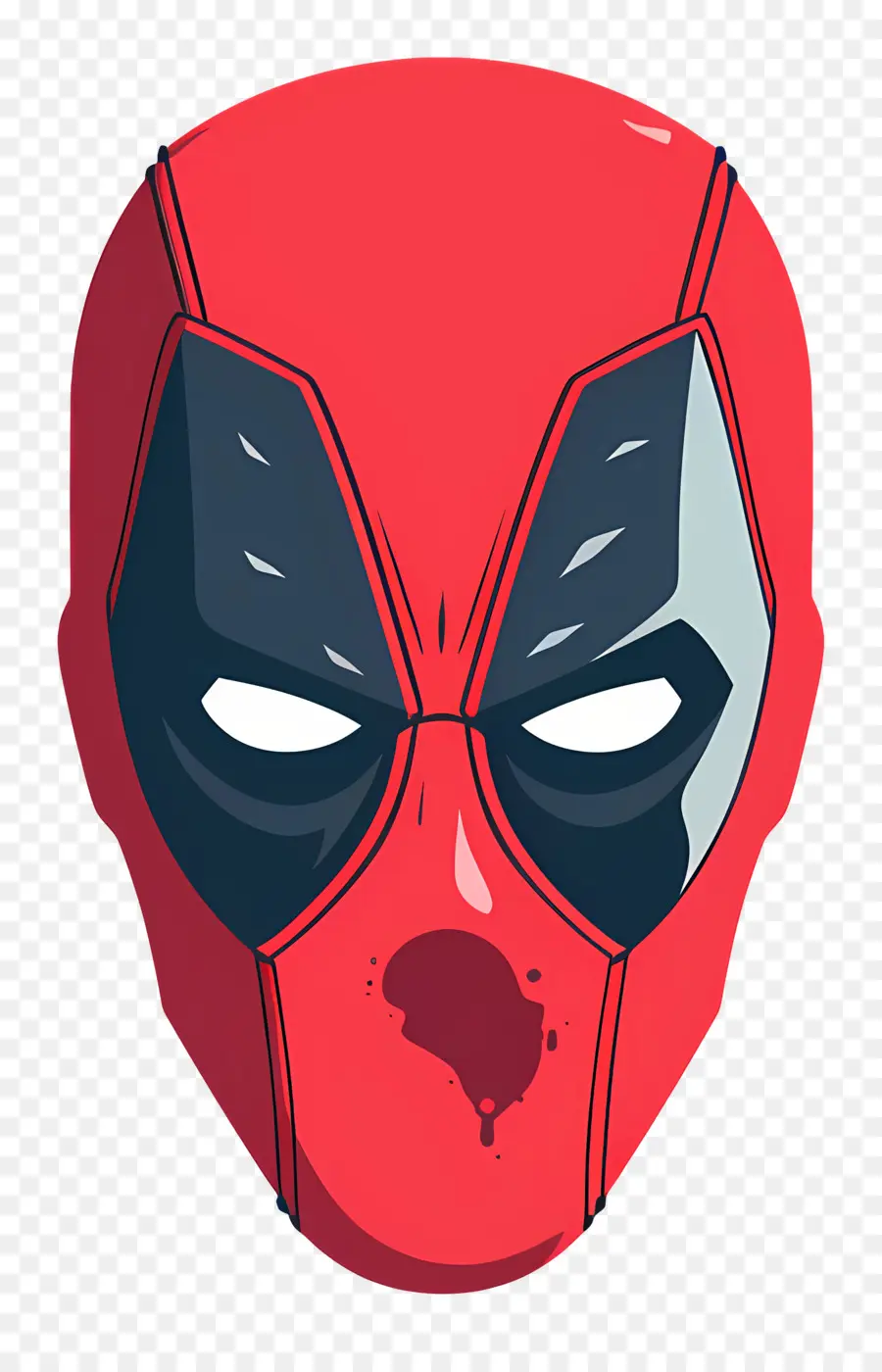 Cara De Deadpool De Desenho Animado，Máscara Vermelha PNG