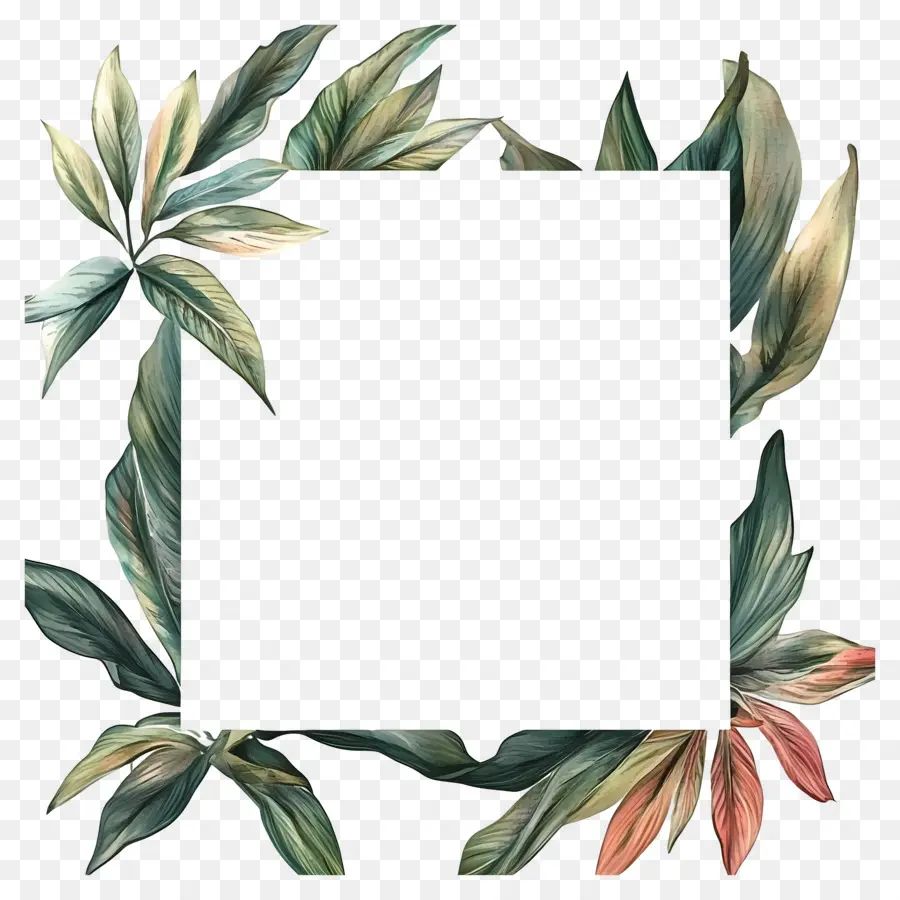 Quadro Moderno，Moldura Floral PNG