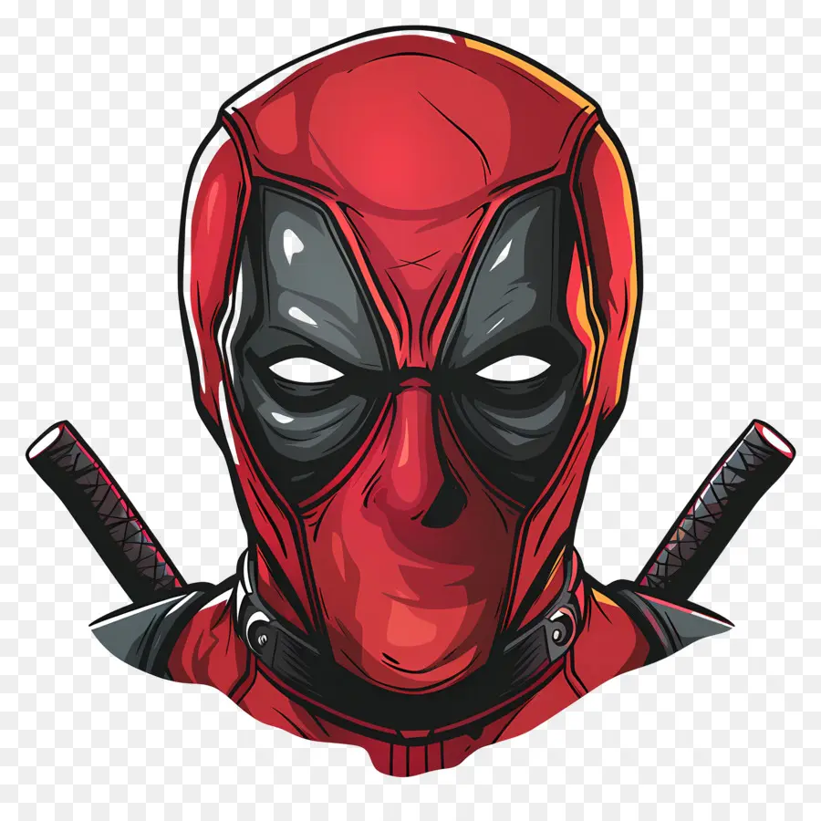 Cara De Deadpool De Desenho Animado，Máscara De Super Herói PNG