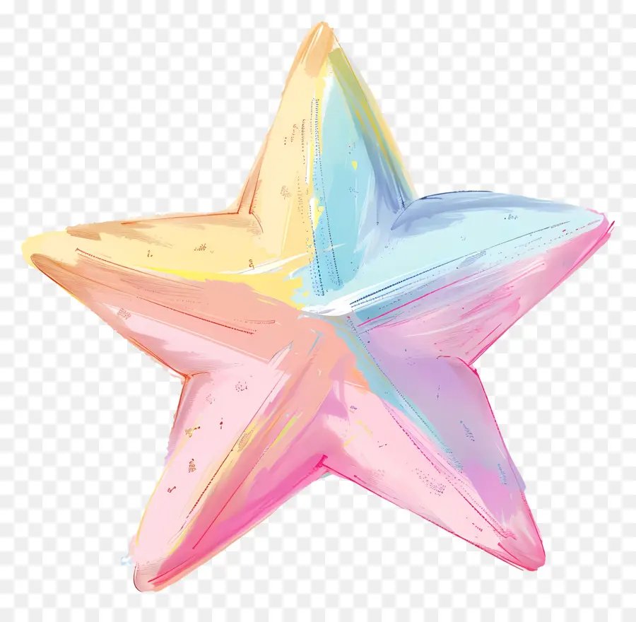 Estrela Pastel，Estrela Colorida PNG