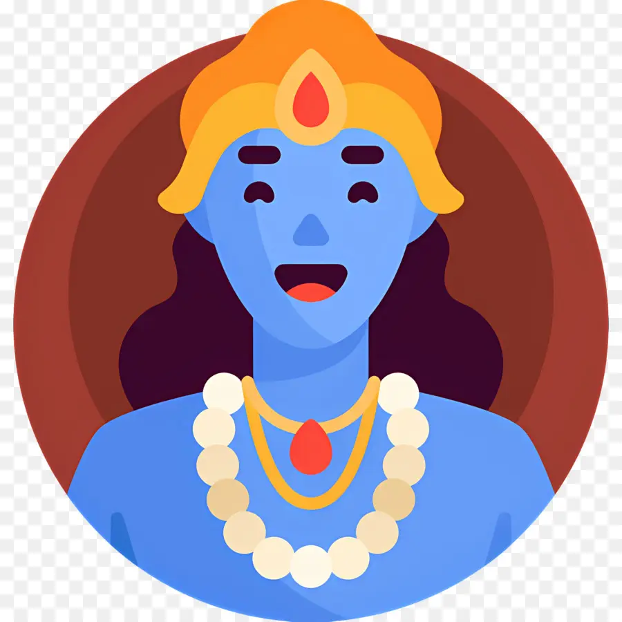 Krishna，Divindade Azul PNG