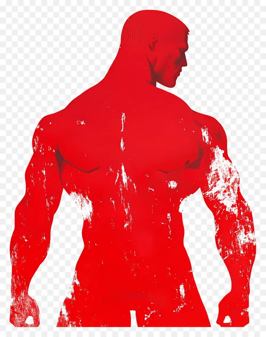 Silhueta De Homem Forte，Homem Musculoso PNG