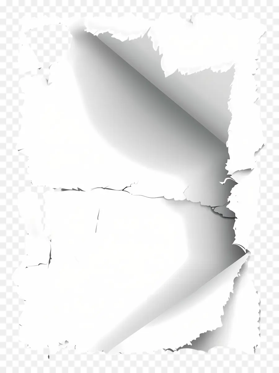 Papel Rasgado Branco，Papel Branco Rasgado PNG