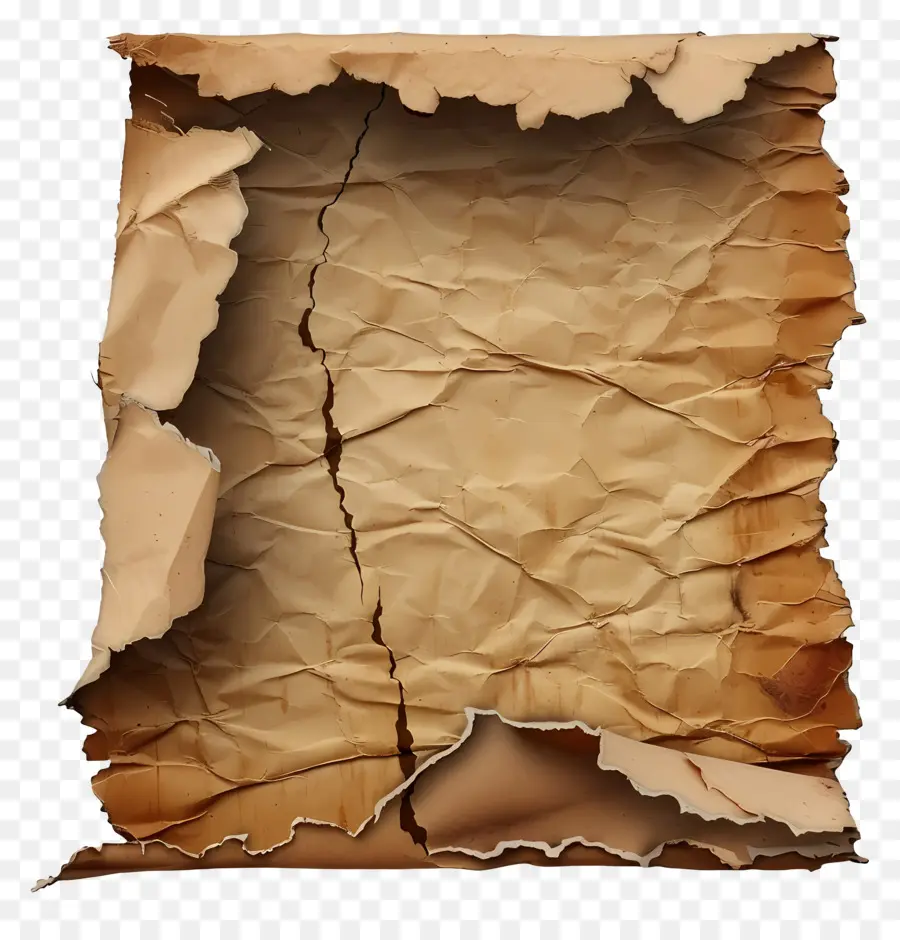 Papel Rasgado Velho，Moldura De Papel Rasgado Marrom PNG