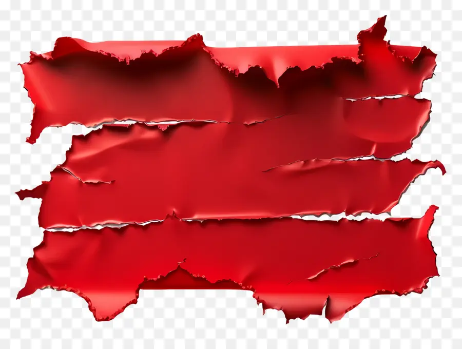 Papel Rasgado Vermelho，Rasgado PNG