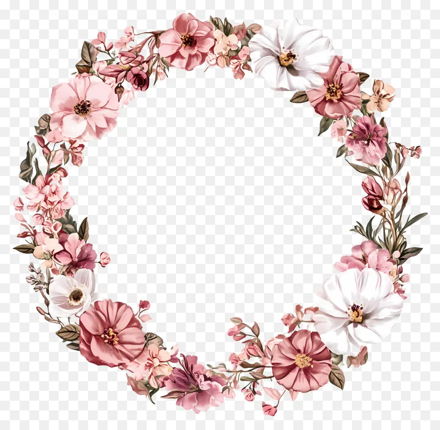 Moldura De Casamento Islâmico，Guirlanda De Flores PNG