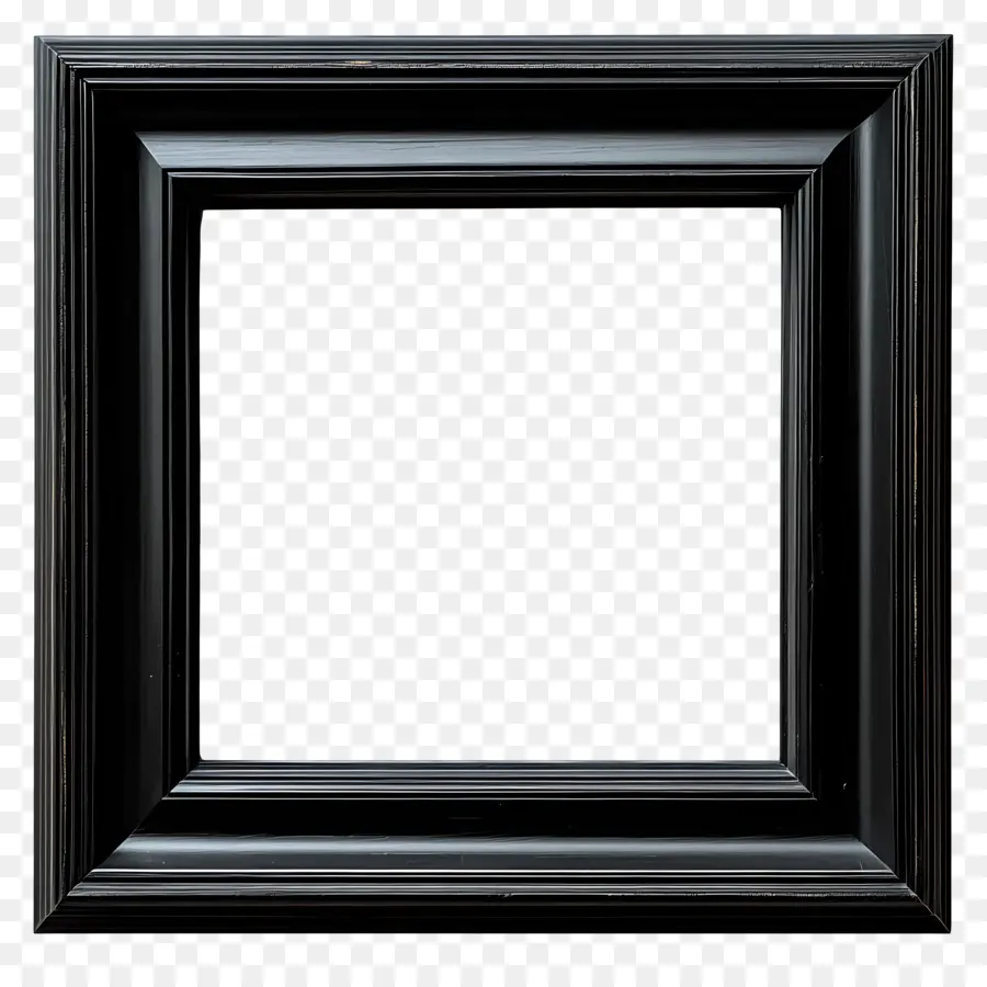 Moldura Quadrada Simples，Moldura Preta PNG