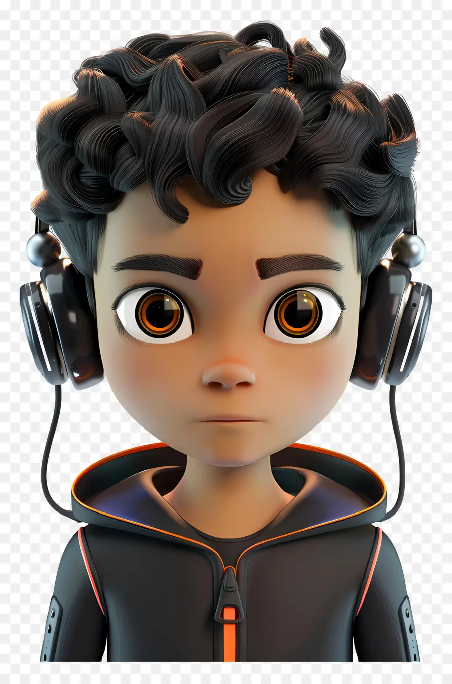 Avatar De Menino 3d，Menino Animado Com Fones De Ouvido PNG