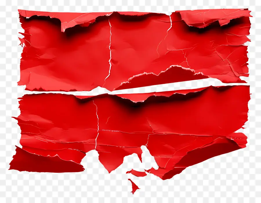 Papel Rasgado Vermelho，Rasgado PNG