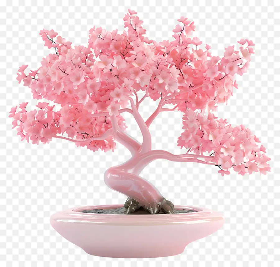 árvore Bonsai Rosa，Árvore Bonsai Rosa PNG