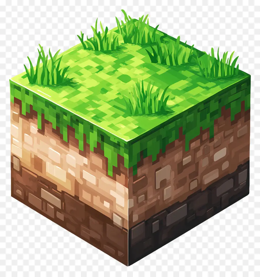 Minecraft，Bloco De Grama Minecraft PNG