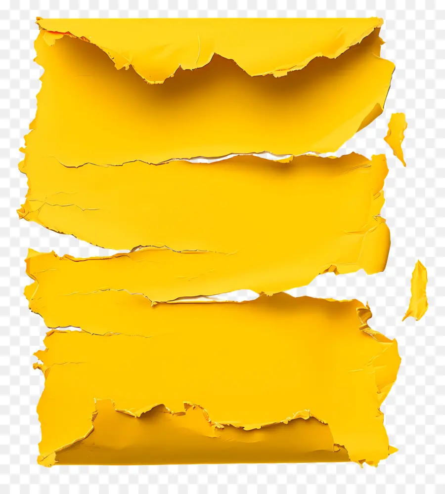 Papel Rasgado Amarelo，Papel Rasgado PNG