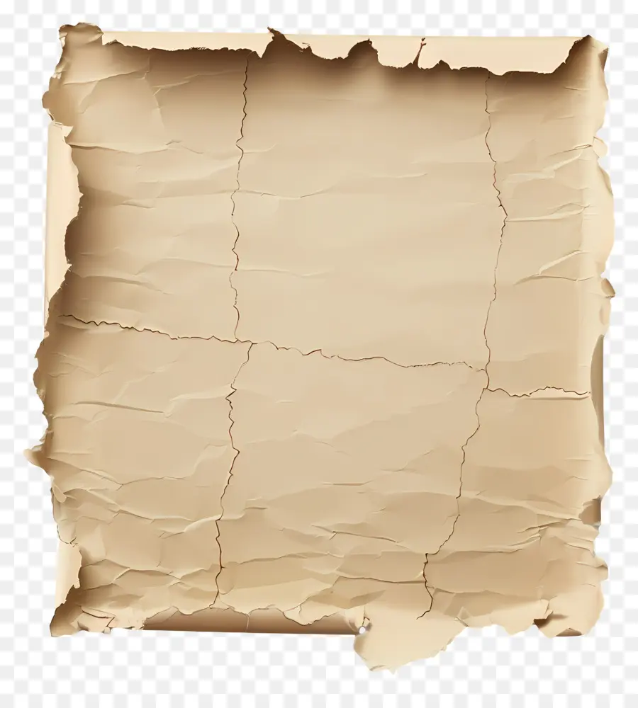 Papel Rasgado Vintage，Papel Velho Amassado PNG