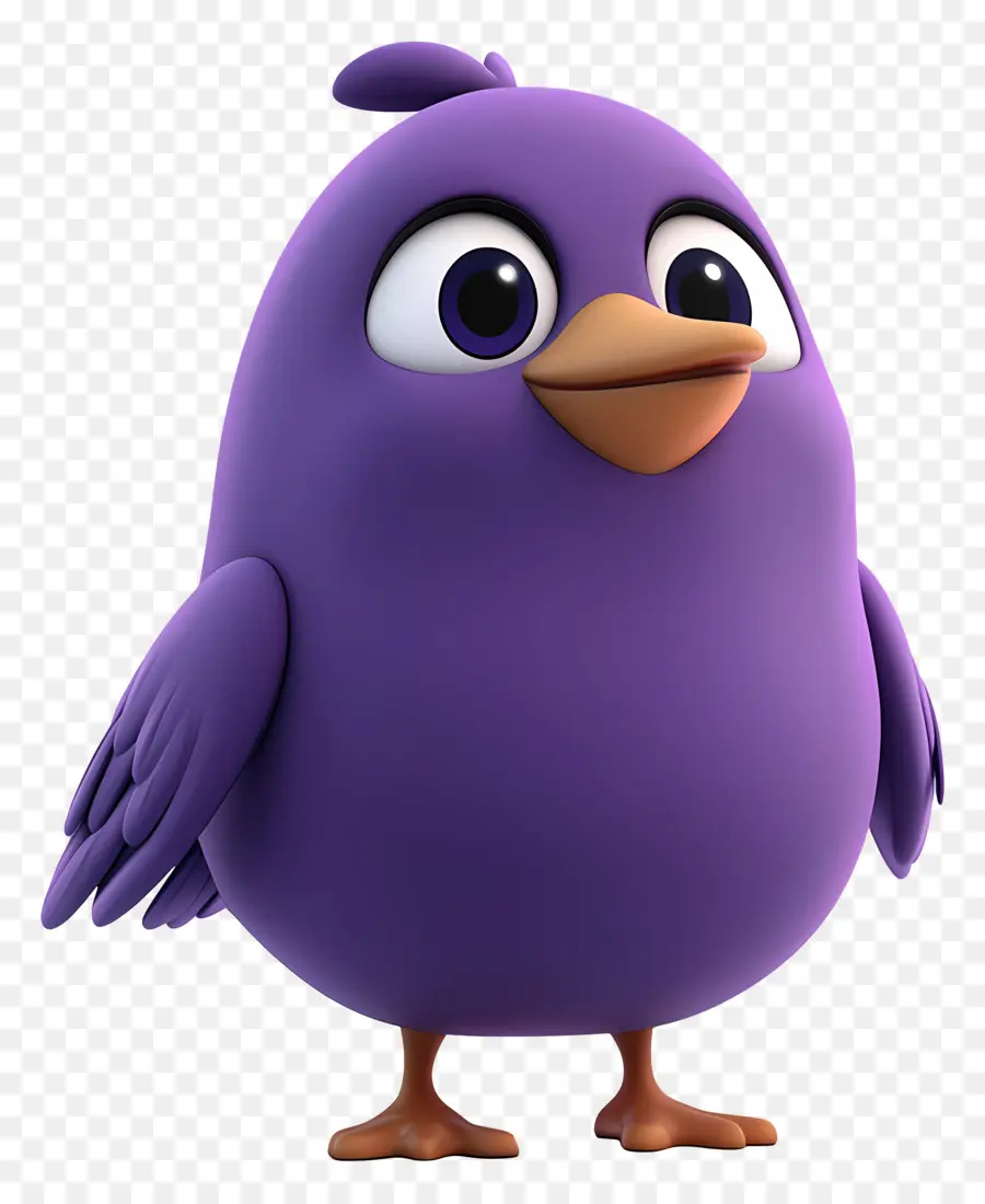 Pássaro Fofo，Pássaro Roxo PNG