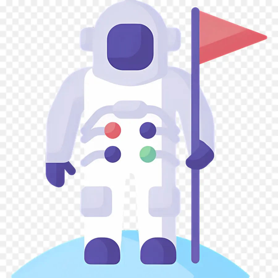 Astronauta，Astronauta Com Bandeira PNG